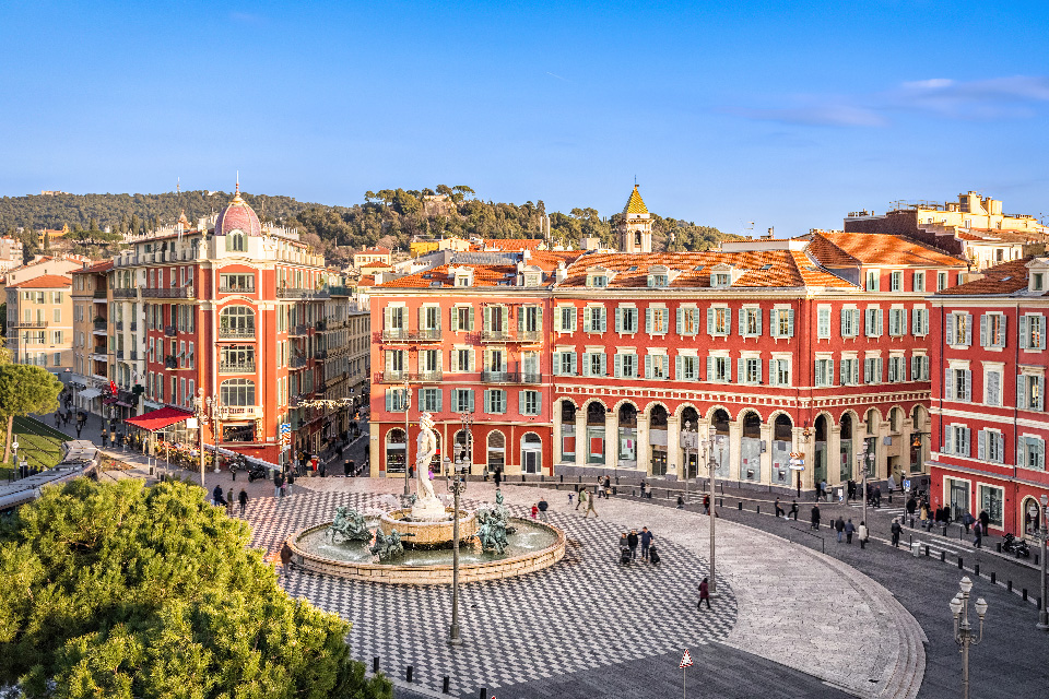 Place Massena i Nice, lägenhet centralt vid havet, Franska Rivieran