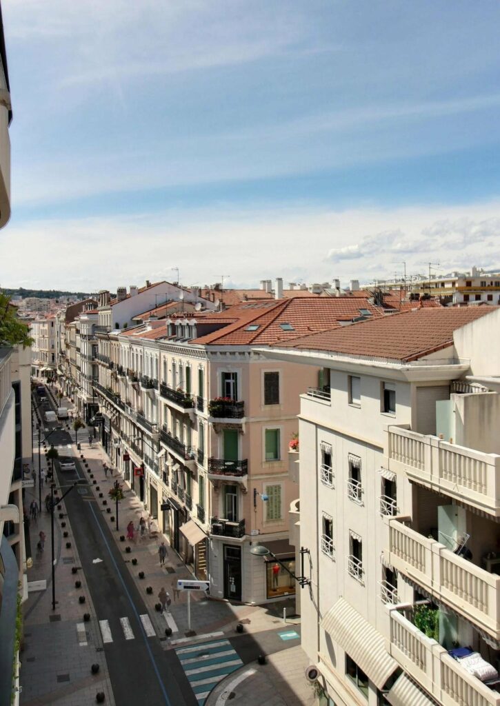 terrace view from apartment in cannes banane for sale