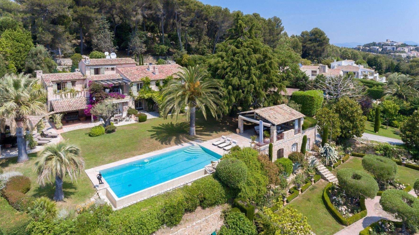 stone luxury villa in south france with pool and sea view cannes