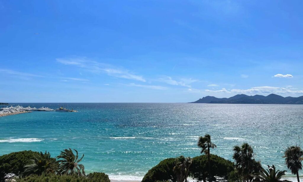 wonderful sea view from luxury apartment in cannes for sale