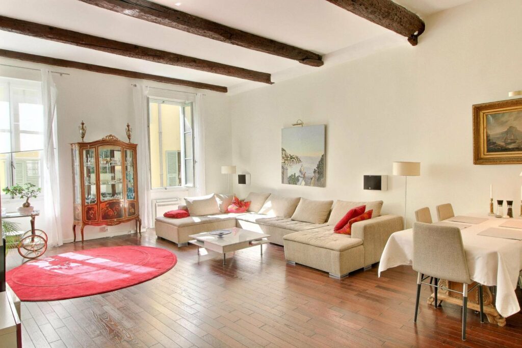 living room of apartment for sale in nice