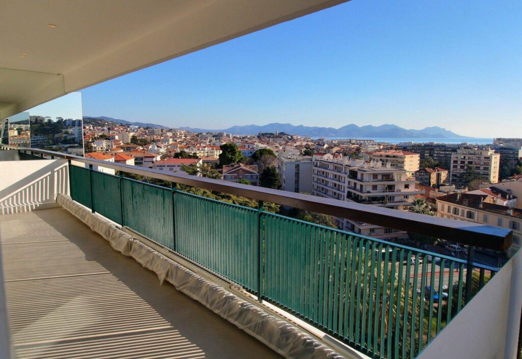 view from balcony of apartment in cannes montfleury