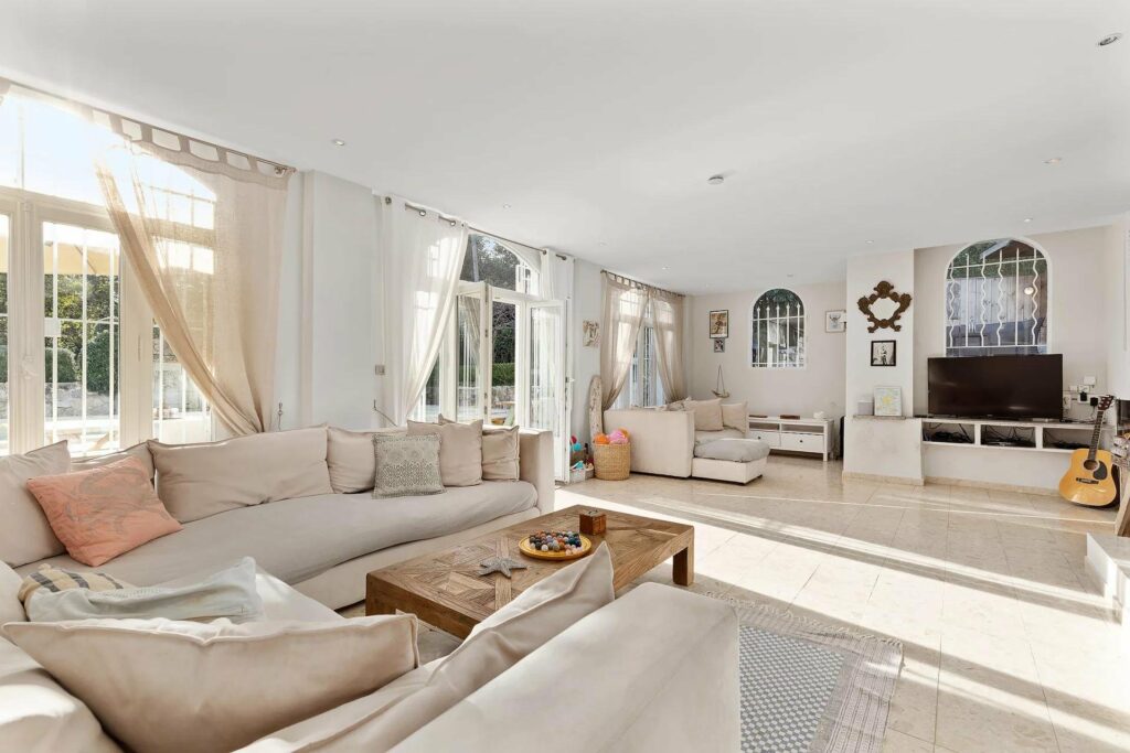 modern living room of villa in south of france