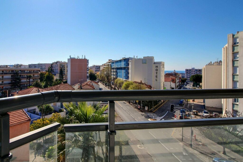 view from apartment in central juan les pins