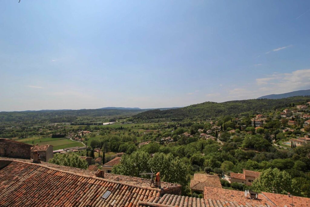 view of mountains from village house for sale in Callian