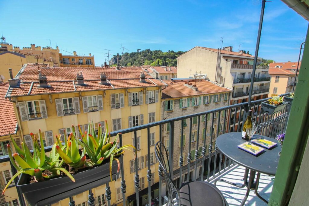 terrace with view of the city of Nice