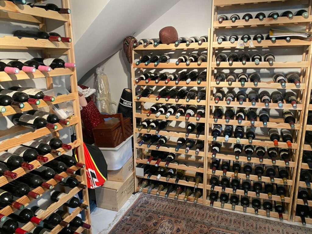 wine cellar at villa for sale in menton